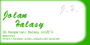 jolan halasy business card